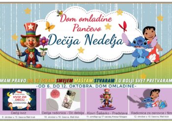 Oktobar u Domu omladine Pančevo započinje na najlepši način – obeležava se Dečija nedelja!