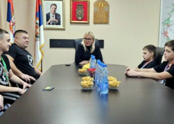 Kik boks klub „Dragon“ Sefkerin na prijemu kod predsednice opštine Opovo