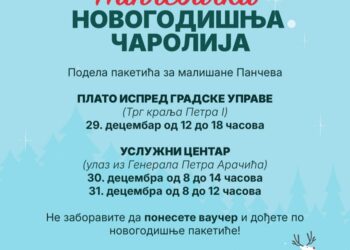 Pančevačka novogodišnja čarolija i podela paketića 29. decembra