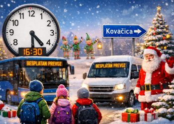 Objavljen raspored besplatnog prevoza za novogodišnje paketiće u Kovačici – polasci u 16.30 časova