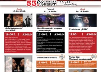 Dom omladine Pančevo: 53. EX TEATAR FEST od 12. do 15. decembra