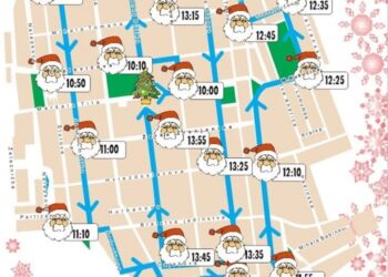Deda Mraz deli slatkiše: Mapa kretanja kroz Kovačicu