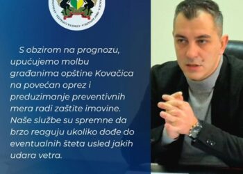 Upozorenje RHMZ-a i Sektora za vanredne situacije: Mogućnost za olujne udare vetra u Južnom Banatu u nedelju i ponedeljak