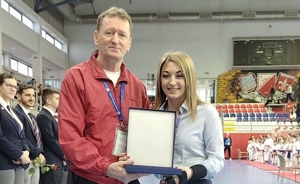 Draganu Vukeliću plaketa Karate Saveza Vojvodine za 50 godina uspešnog rada