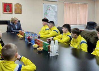 Prijem opovačkih atletičara u kabinetu predsednice opštine