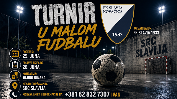 Tradicionalni turnir u malom fudbalu od 29. juna na SRC „Slavija“