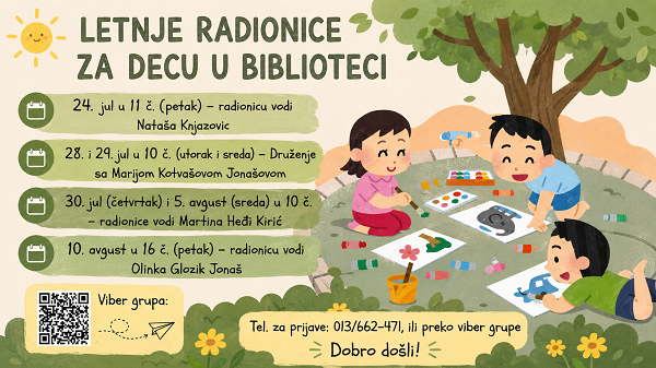 Kreativno leto u Kovačici: Počinju radionice koje spajaju igru i znanje