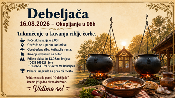 Debeljača organizuje takmičenje u kuvanju riblje čorbe