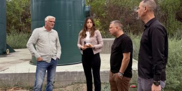 Rukovodstvo Opštine Kovin posetilo završne radove na izgradnji postojenja za preradu pijaće vode u Mramorku
